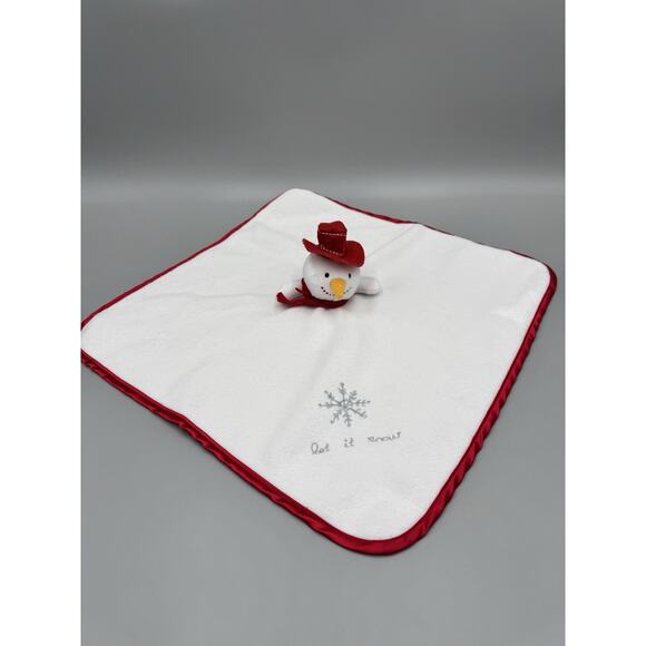 Carters Snowman Let It Snow Lovey Plush Baby Security Blanket - Picture 1 of 7